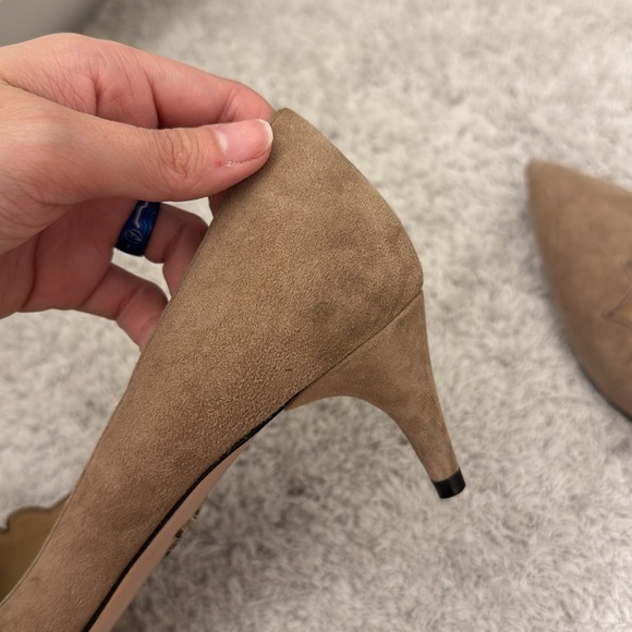 Prada suede scalloped front pumps 37.5 - Picture 10 of 11